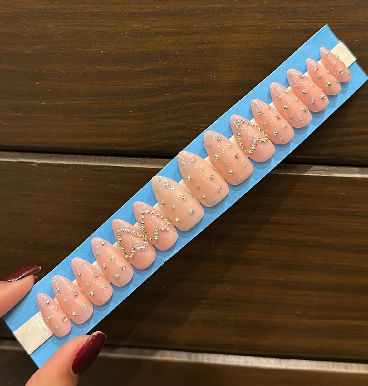 Pink Bling Nails