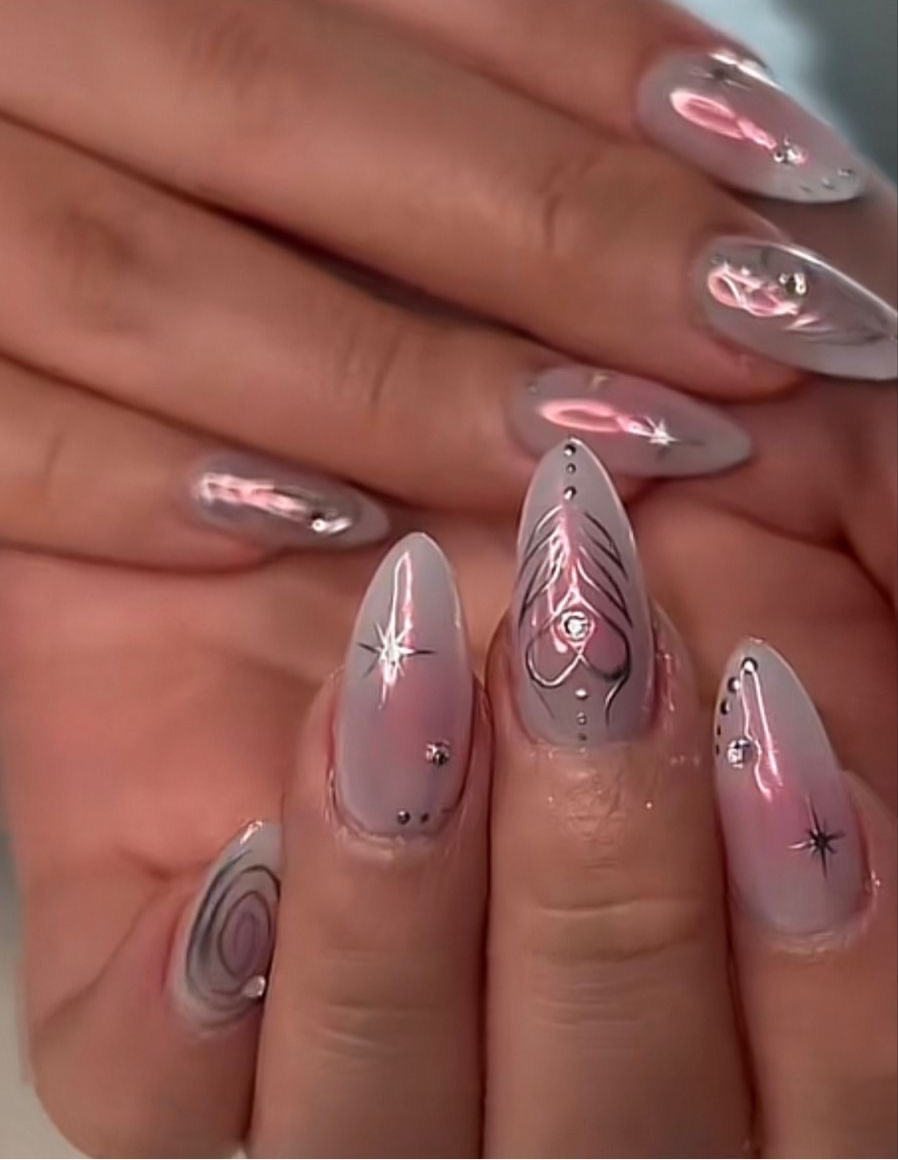 Korean Metallic Nails