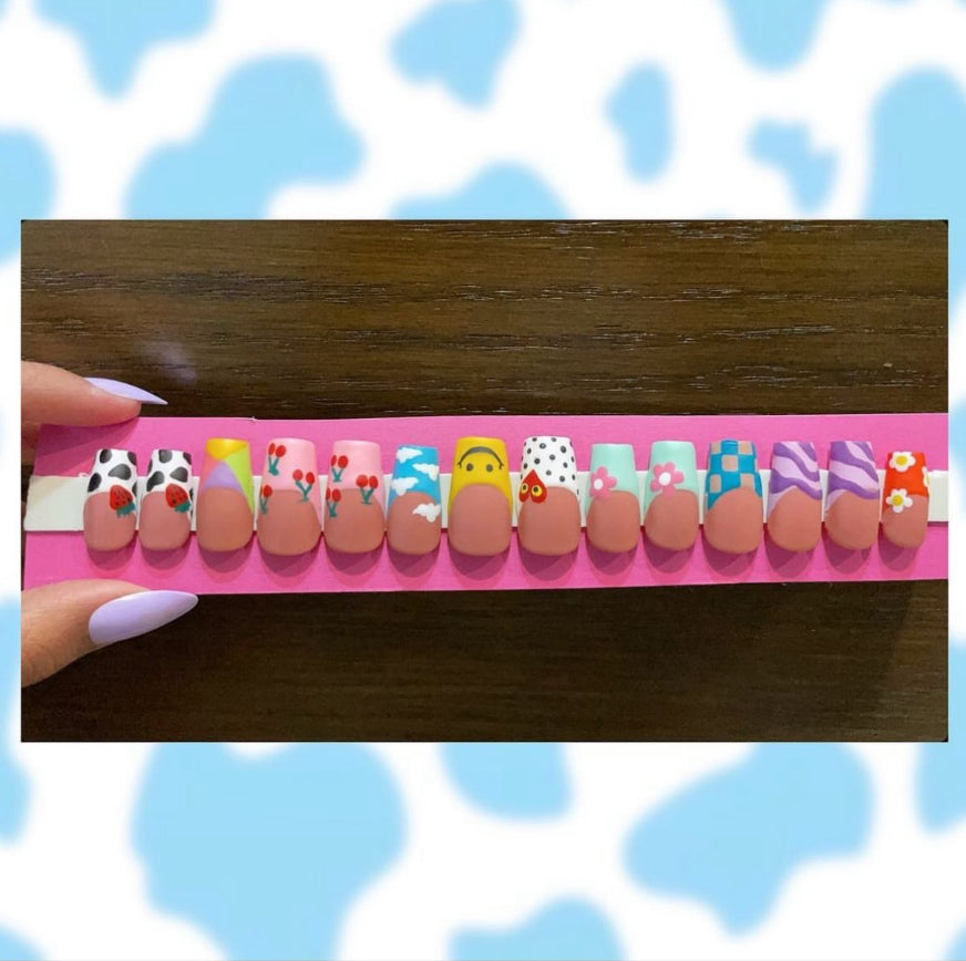 Abstract Cartoon Nails