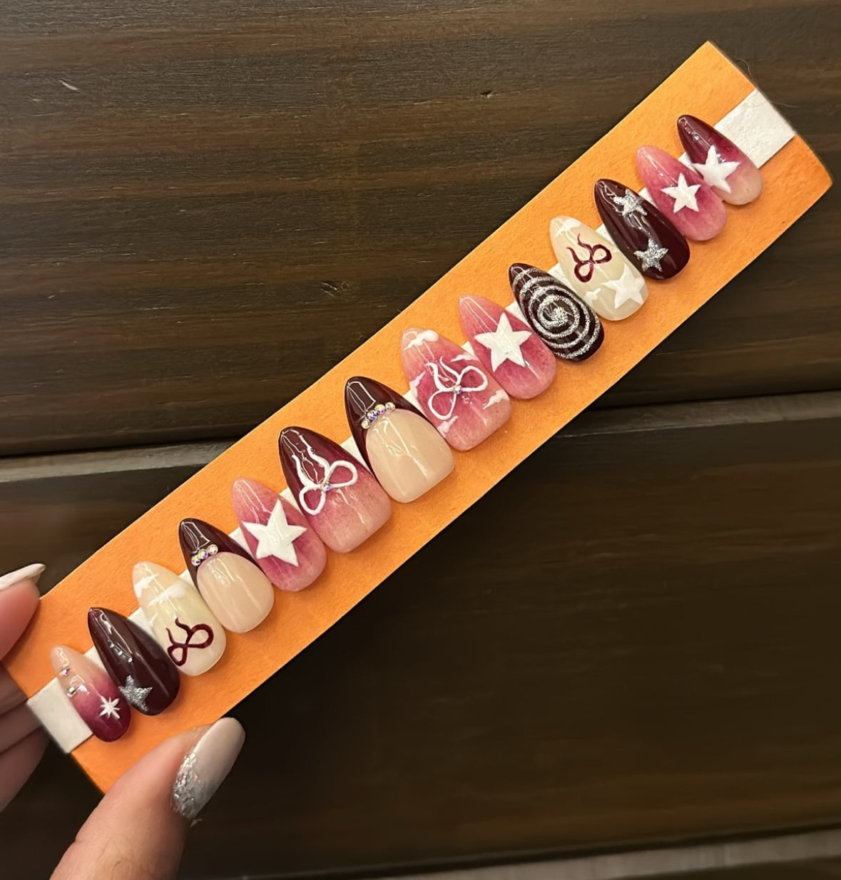 Korean Maroon Nails