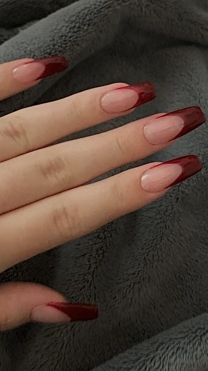 French Red Nails