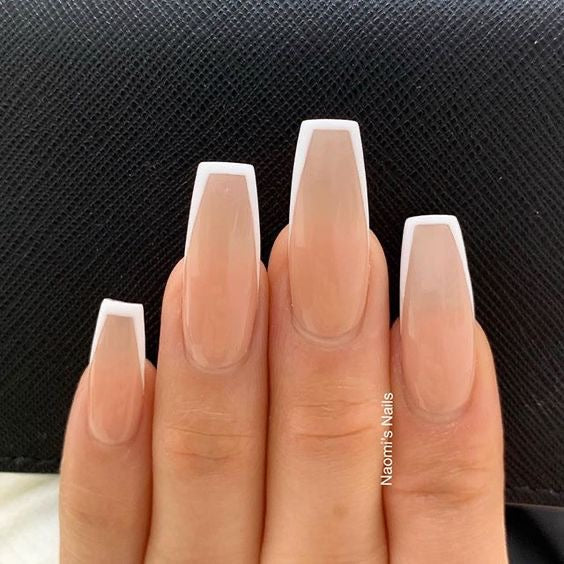 French White Squared Nails