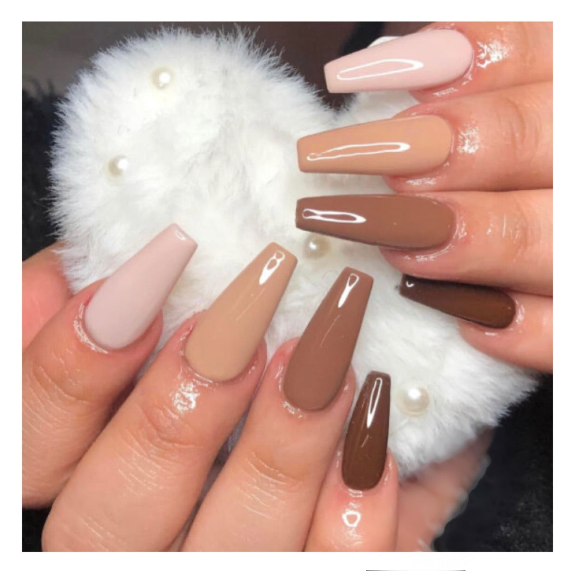 Brown Gradient Nails