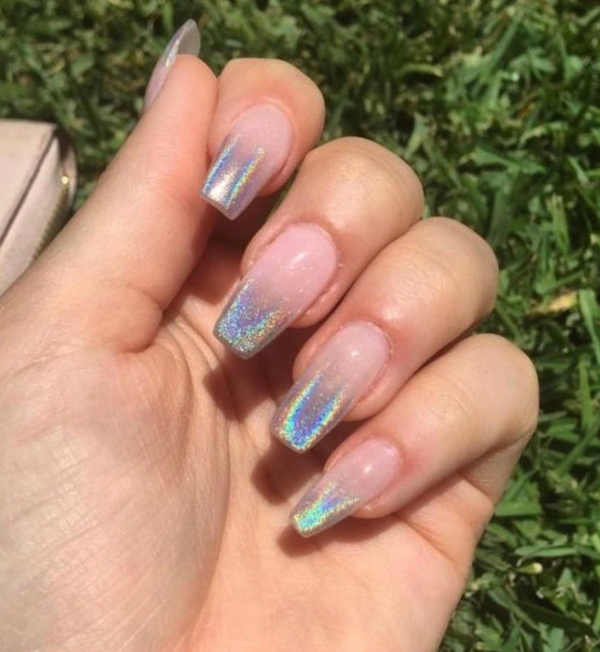 Holo Tips With Pinkish Base