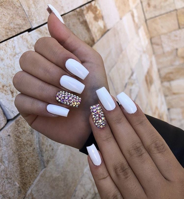 White with Rhinestones