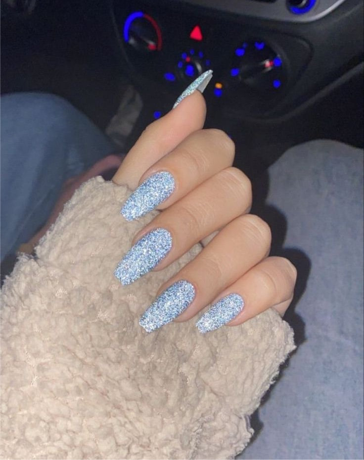 Silver Flash Gel Nails